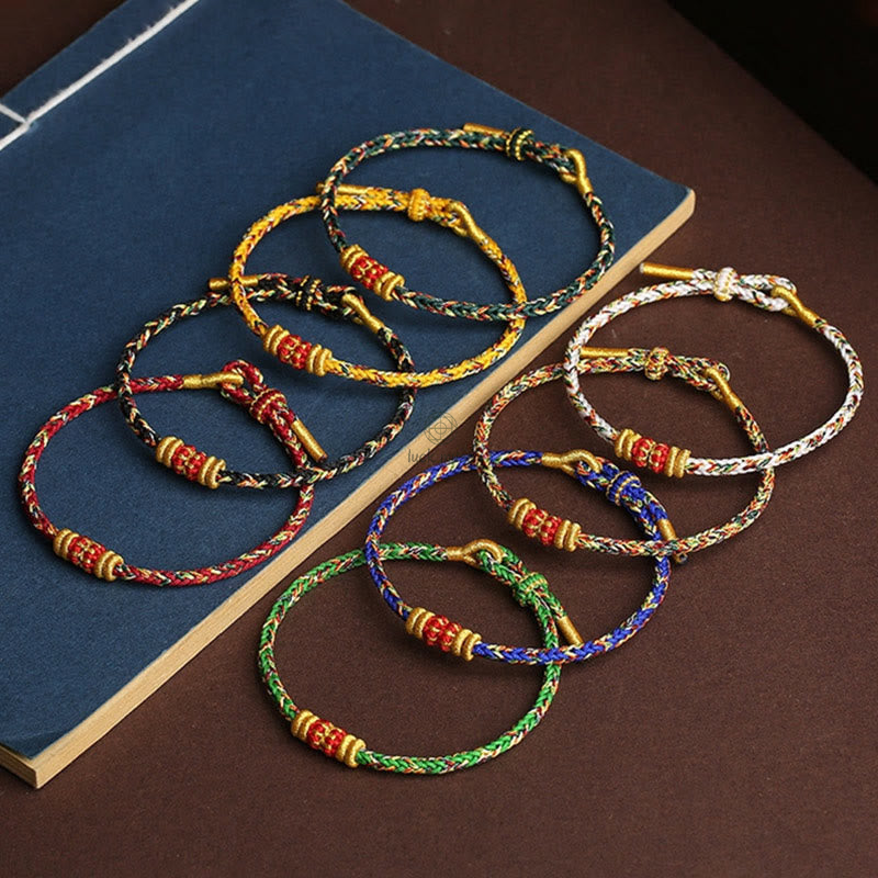 King Kong Knot Luck Bracelet - Handmade Colorful Rope with Luck Muse - Image 2