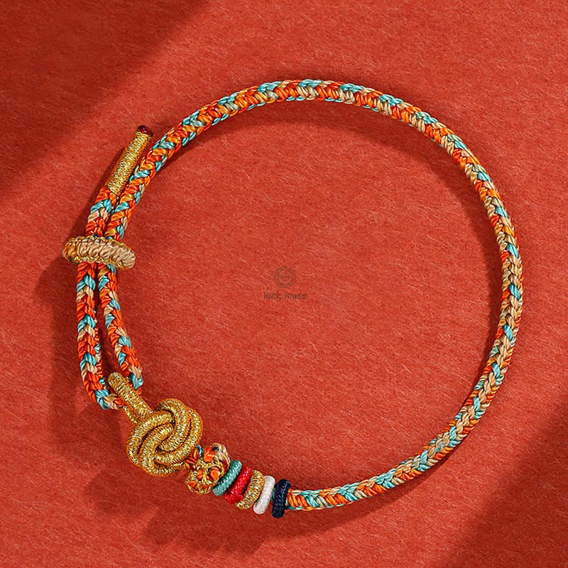 Dunhuang Colorful Rope Luck Muse Protection Bracelet - Image 3