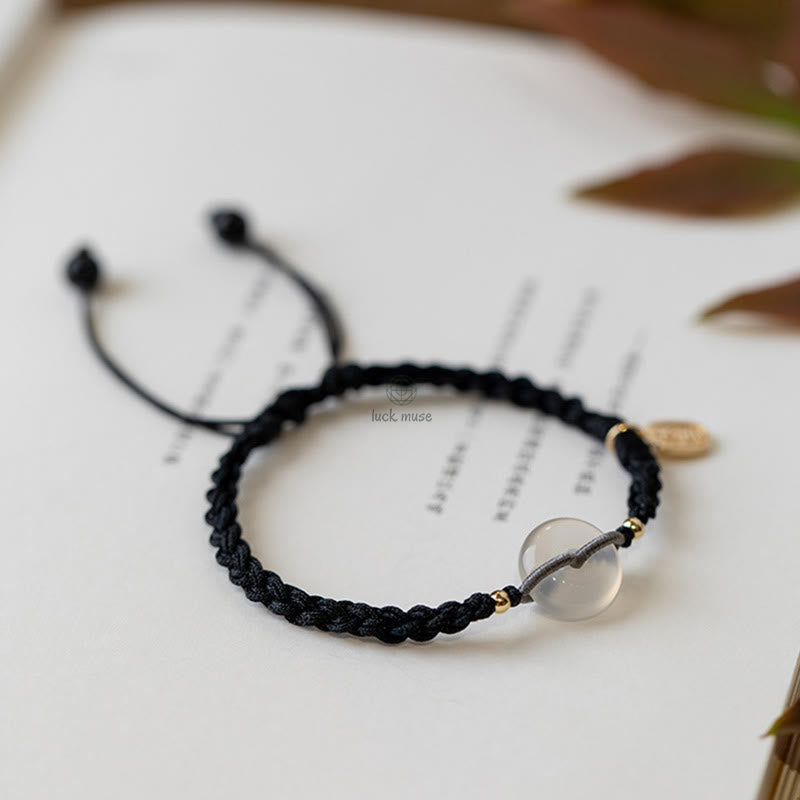 Chalcedony Round Peace Buckle String Bracelet - Luck Muse Shop - Image 6