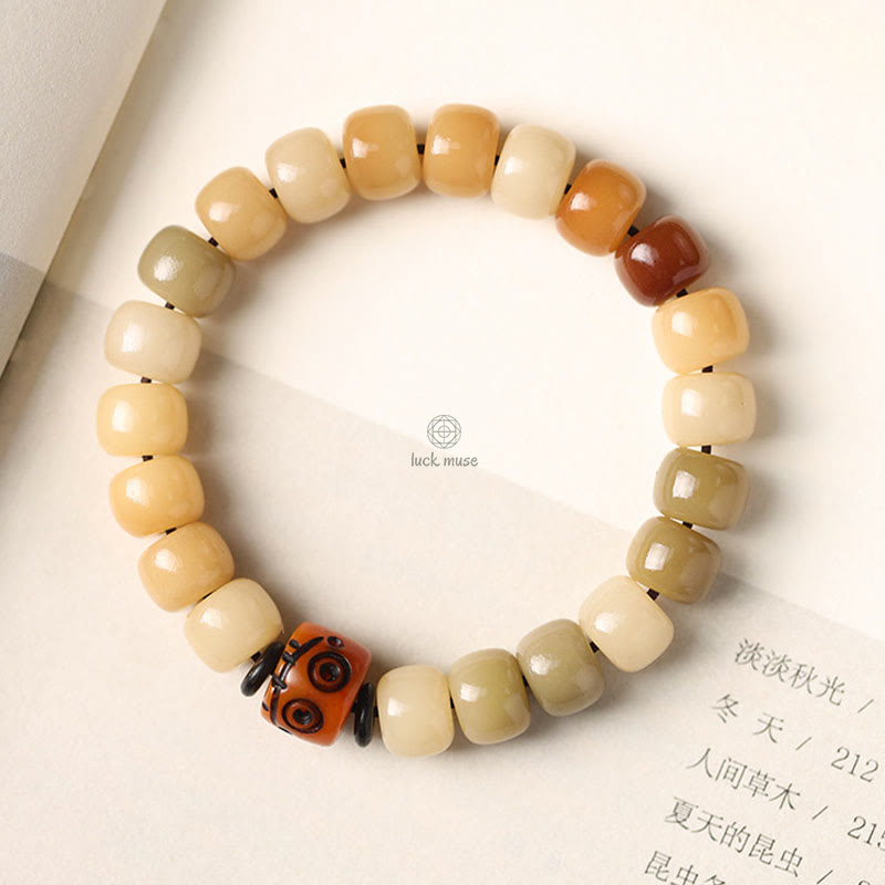 Bodhi Seed Om Mani Padme Hum Wisdom Bracelet with Buddhist Citipati Design - Image 14