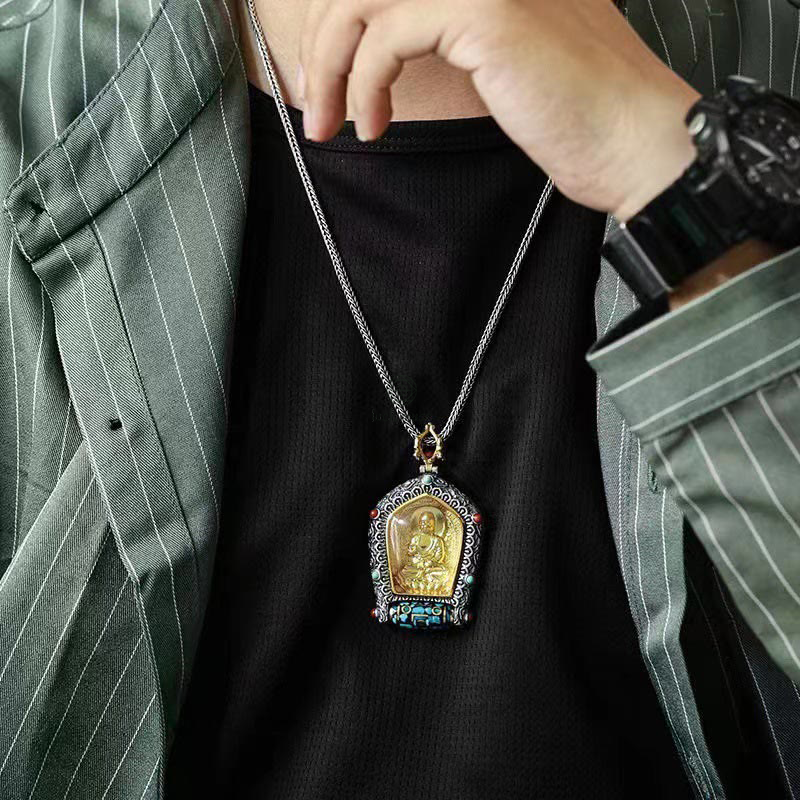 Chinese Zodiac Natal Buddha Thangka Prosperity Rotatable Dzi Bead Necklace Pendant from Luck Muse Shop - Image 10