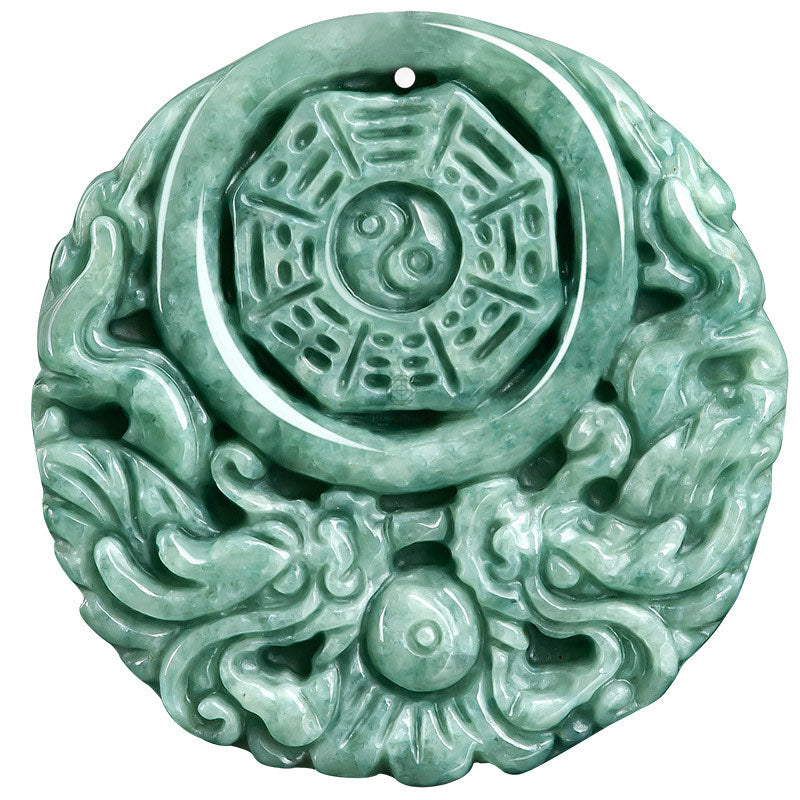 Dragon Jade Yin Yang Balance Necklace with String Pendant - Image 8