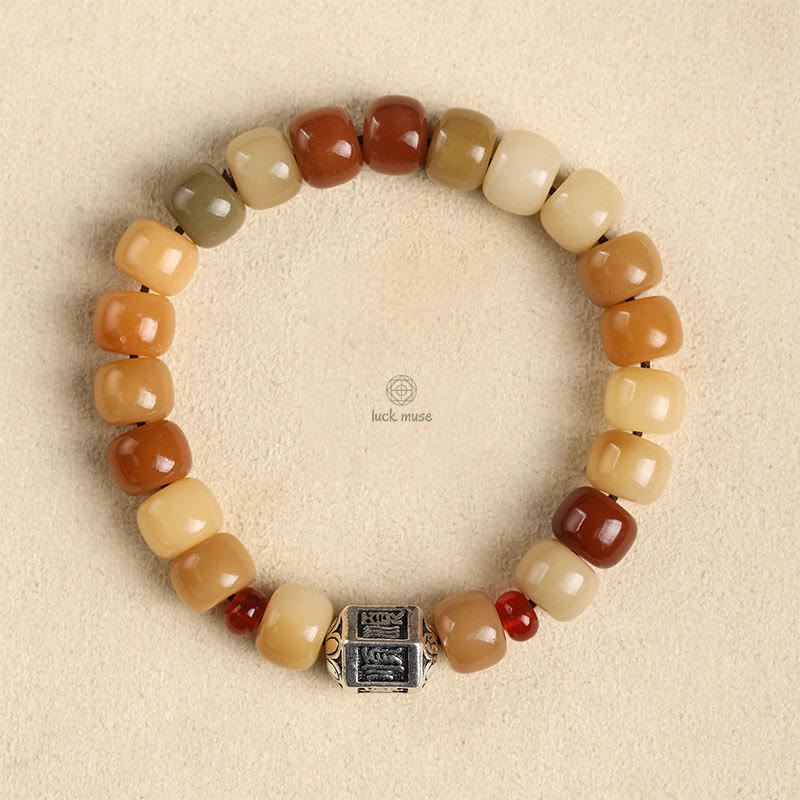 Bodhi Seed Om Mani Padme Hum Wisdom Bracelet with Buddhist Citipati Design - Image 10