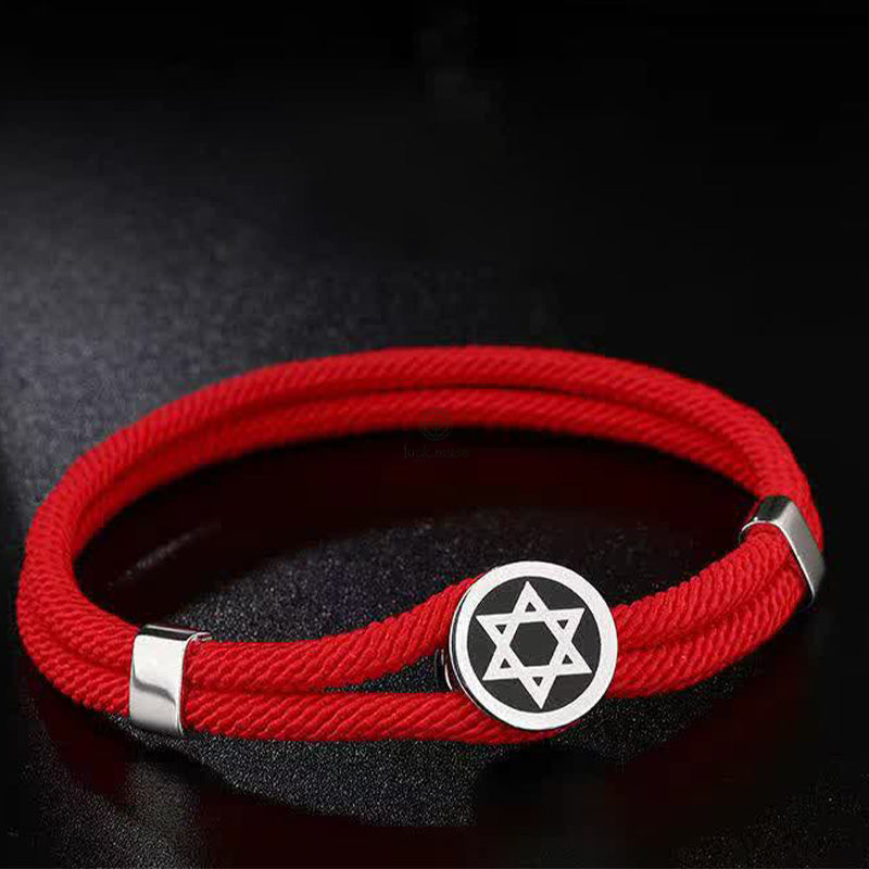 Luck Muse 925 Sterling Silver Hexagram Calm Balance String Bracelet - Image 10