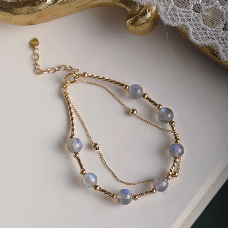 Moonstone Charming Chain Bracelet - Luck Muse Shop - Image 2