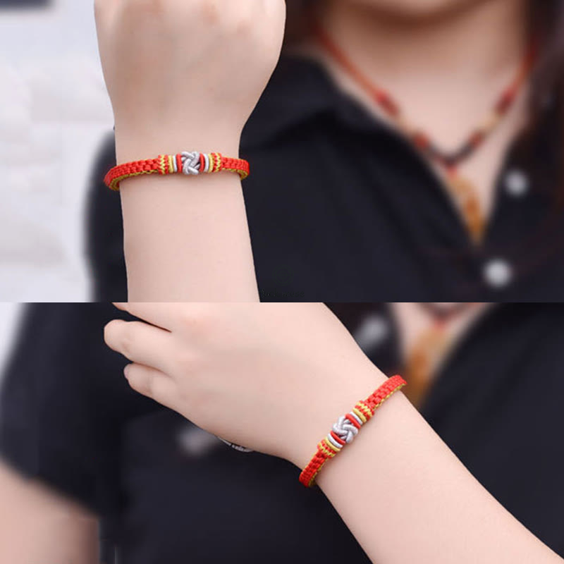 Colorful Rope Lucky Luck Muse Handmade Bracelet with True Love Knot - Image 15