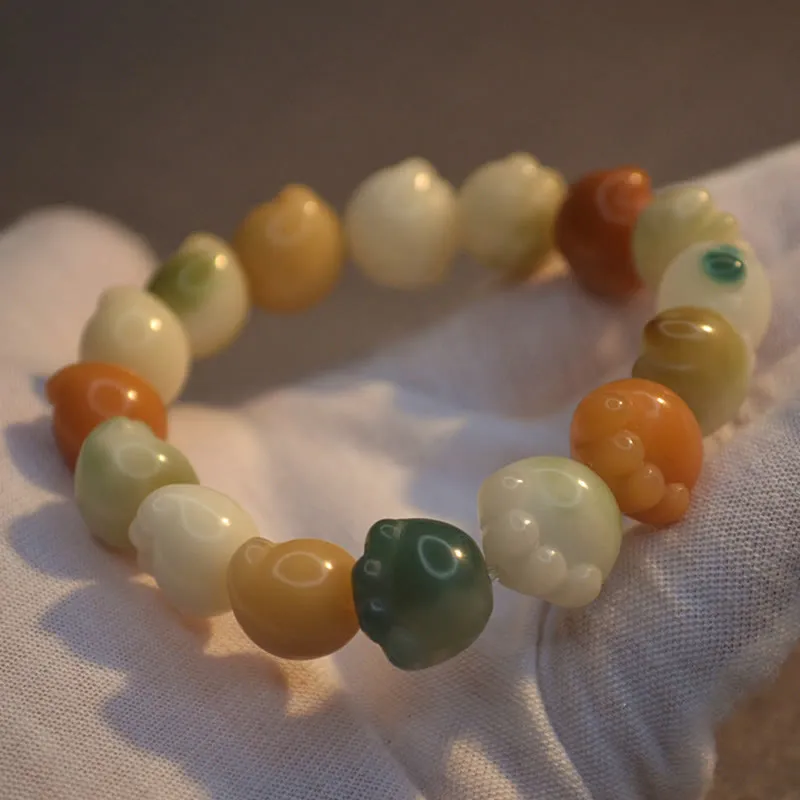Multilayered Bodhi Seed Cat Paw Harmony Bracelet - Image 3