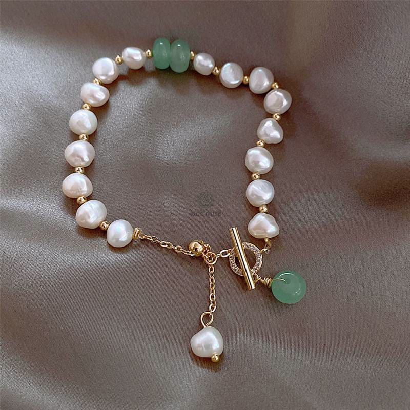 Natural Green Strawberry Quartz Luck Muse Healing Bracelet