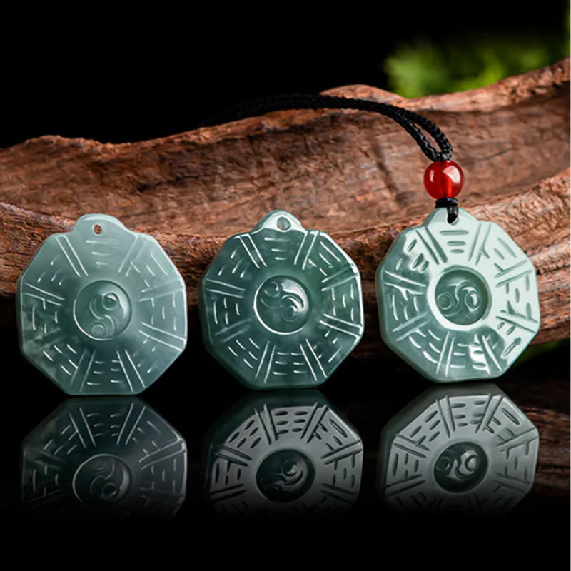 Luck Muse Natural Jade Feng Shui Bagua Yin Yang Necklace for Prosperity - Image 6