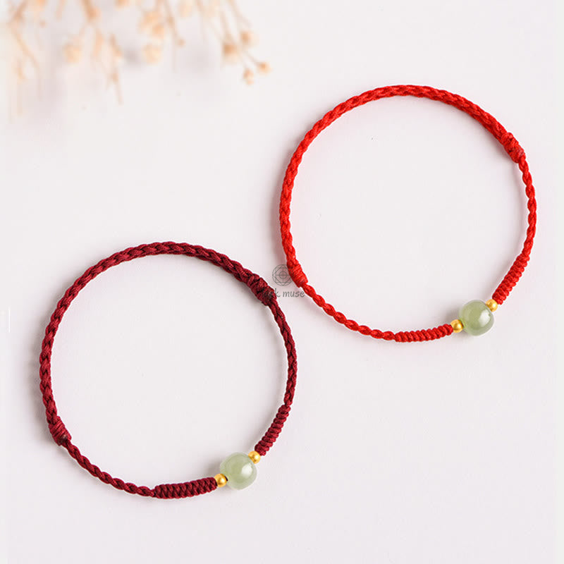 Braided Jade Lucky Bead Bracelet for Prosperity by Luck Muse Shop - Image 8