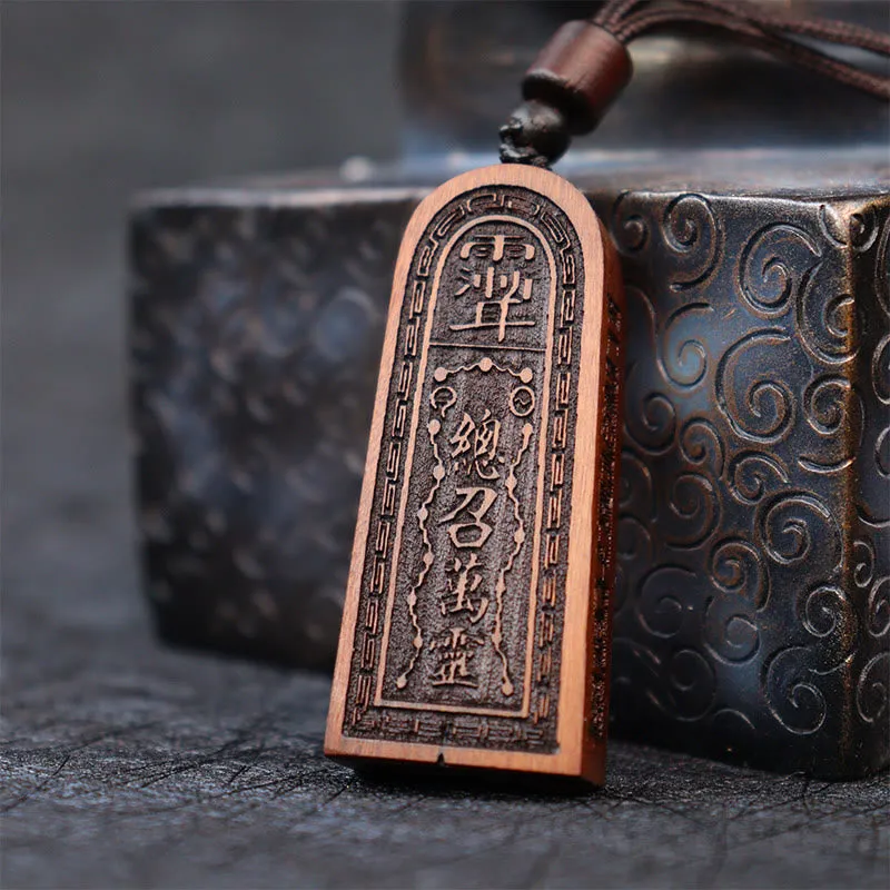 Lightning Struck Jujube Wood Luck Muse Protection Necklace - Image 4