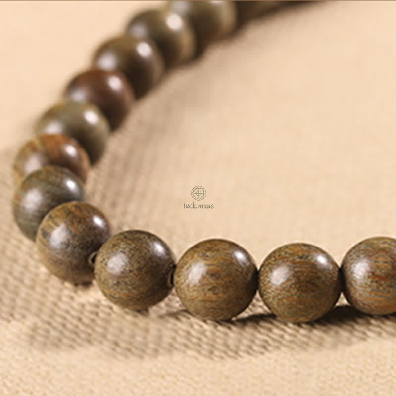 Green Sandalwood Crystal Peace Bracelet inspired by Tibetan Culture - Image 17