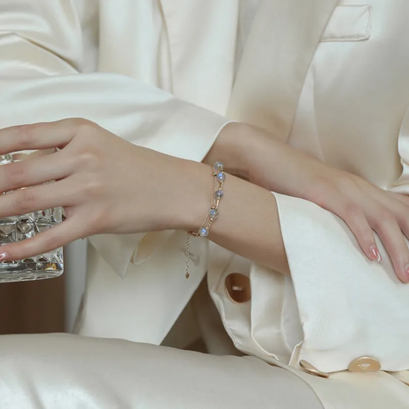 Moonstone Charming Chain Bracelet - Luck Muse Shop - Image 5