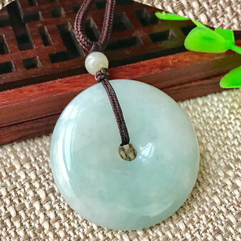 Round Jade Luck Necklace with Luck Muse Pendant - Image 4