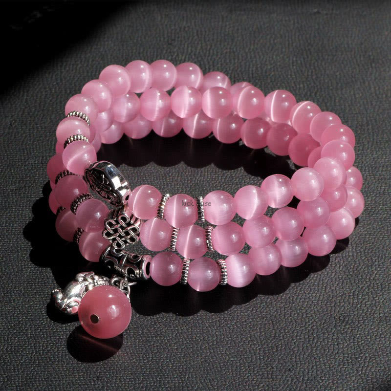 Luck Muse Cat's Eye Pixiu Triple Wrap Bracelet - Energizing Support - Image 27