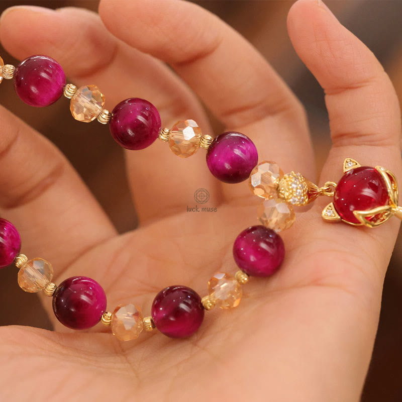 Red Tiger Eye Luck Muse Bracelet for Protection and Self-Confidence - Image 6