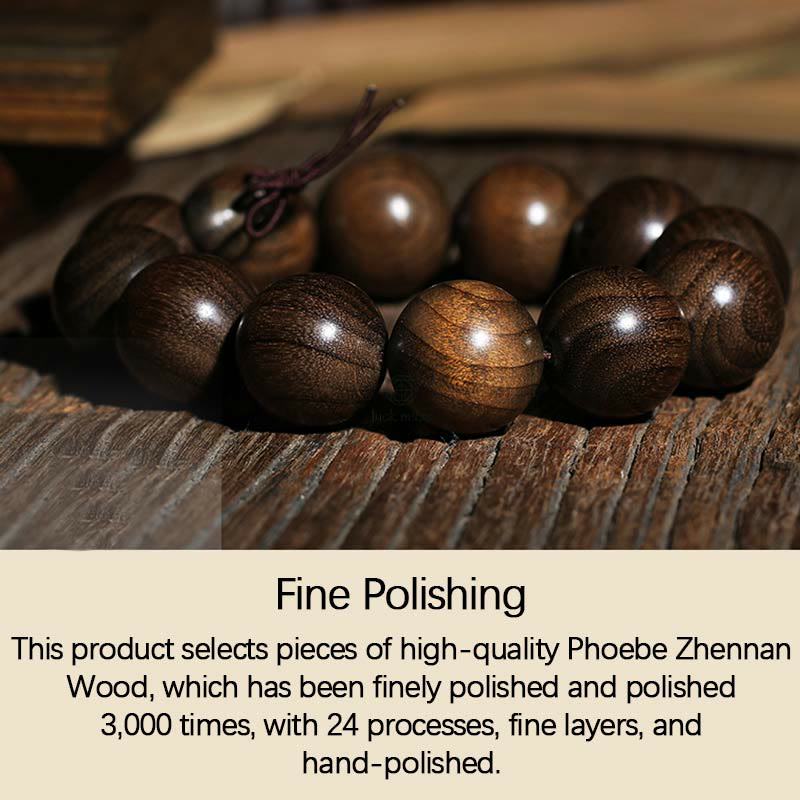 Rare Phoebe Zhennan Wood Blessing Bracelet - Image 14
