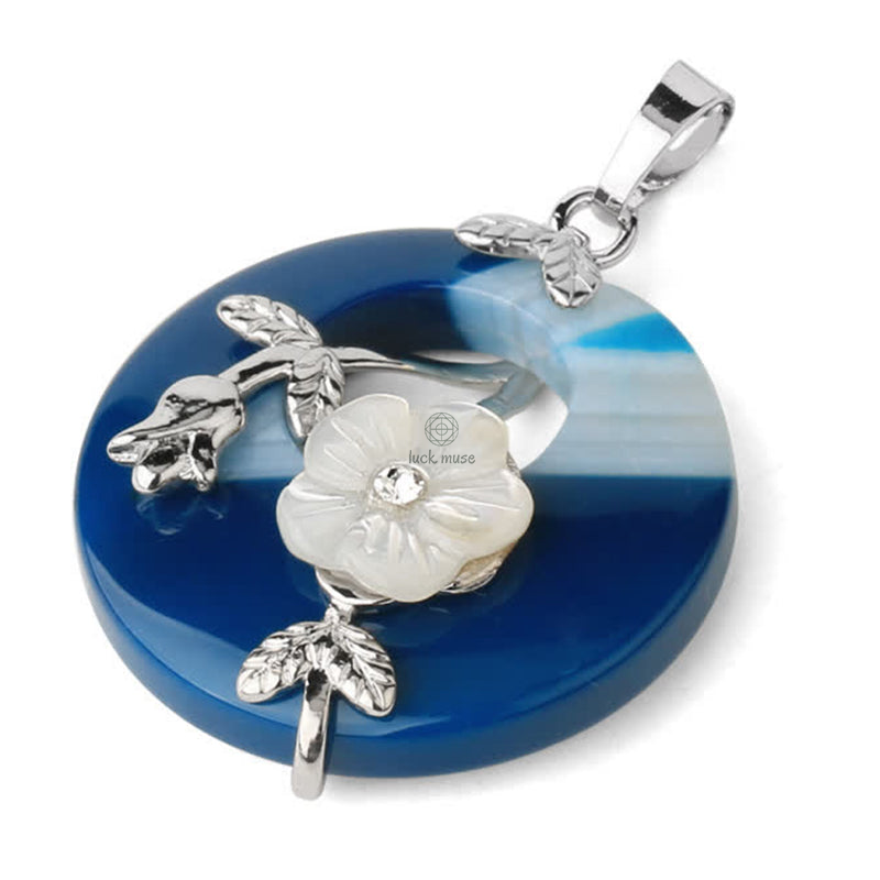 Luck Muse Crystal Amethyst Green Aventurine Flower Healing Necklace Pendant - Image 37