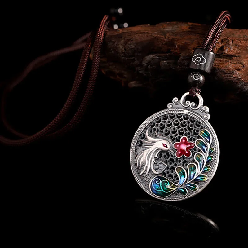 Luck Muse 990 Sterling Silver Phoenix Luck Protection Pendant Necklace - Image 4