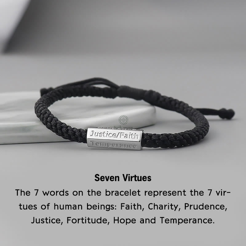 Seven Deadly Sins & Virtues Braided String Bracelet with Luck Muse - Image 15