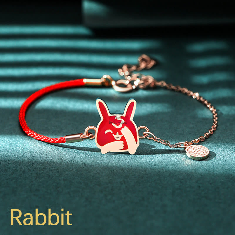 Luck Muse 925 Sterling Silver Color-Changing Chinese Zodiac Lucky Protection Red String Bracelet - Image 17