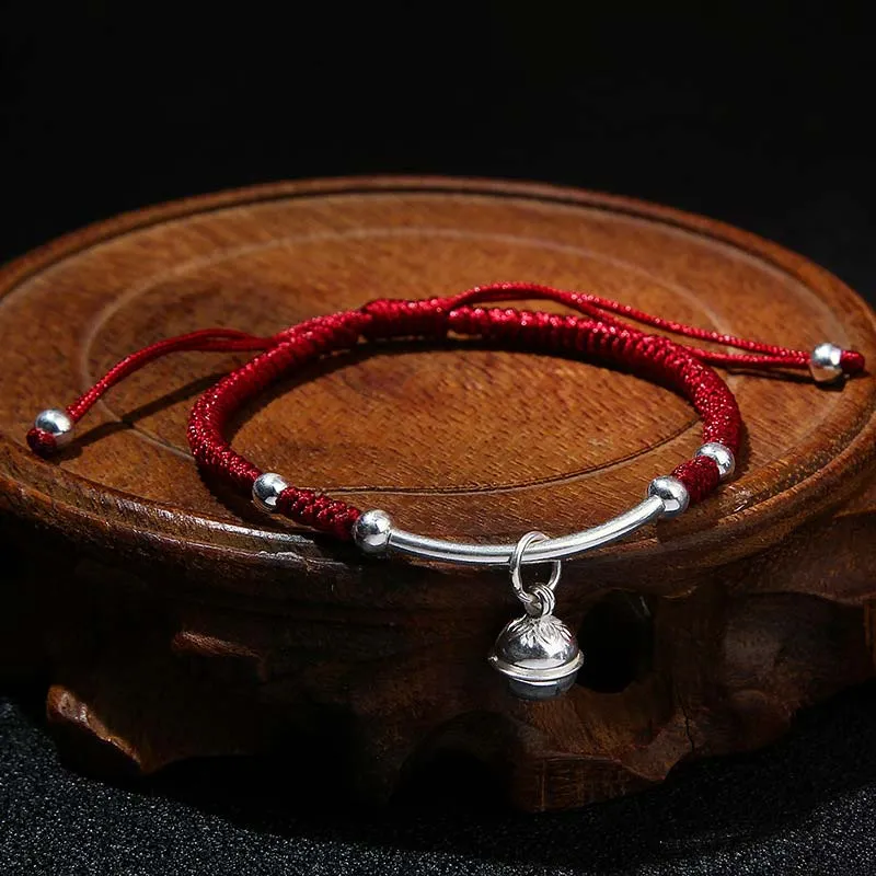 Feng Shui Red String Bell Bracelet with Luck Muse - Image 5