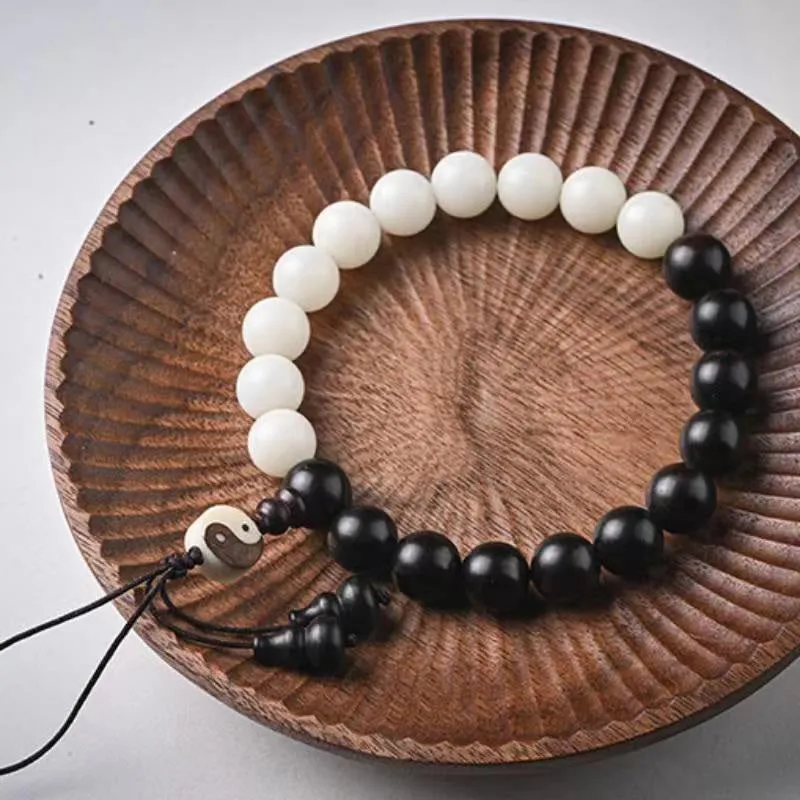 Luck Muse Ebony YinYang Protection Bracelet - Decorative Piece - Image 3