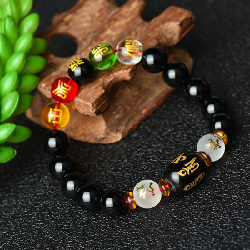 Tibetan Black Onyx Blessings Bracelet - Image 2