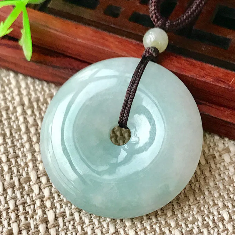 Round Jade Luck Necklace with Luck Muse Pendant - Image 2