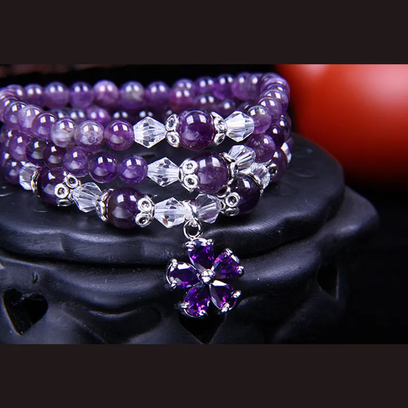 Tibetan Amethyst Blessing Bracelet by Luck Muse Shop - Image 2