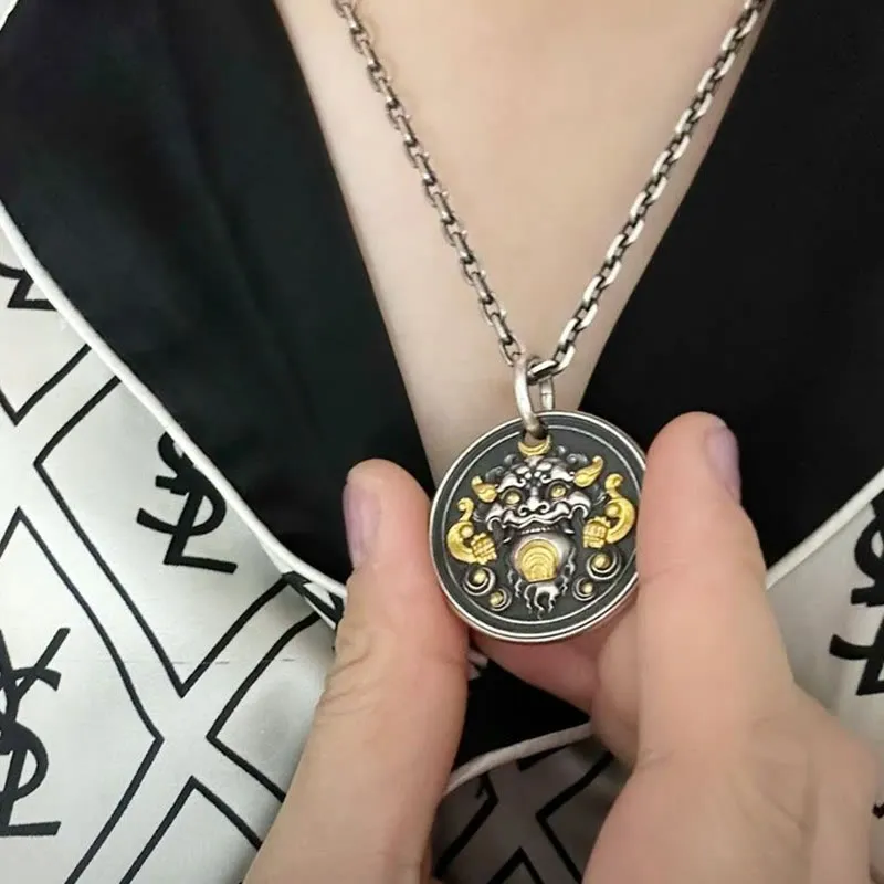 Luck Muse Tibetan Kirtimukha Healing Amulet Necklace - Image 5