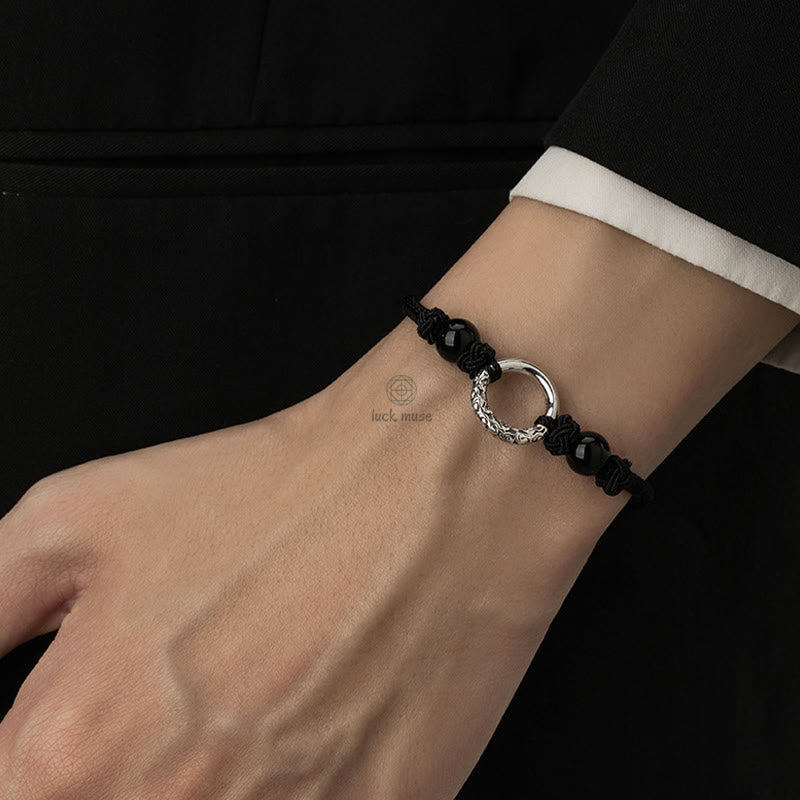 Luck Muse 925 Sterling Silver Black Onyx Peace Buckle Bracelet for Protection - Image 10