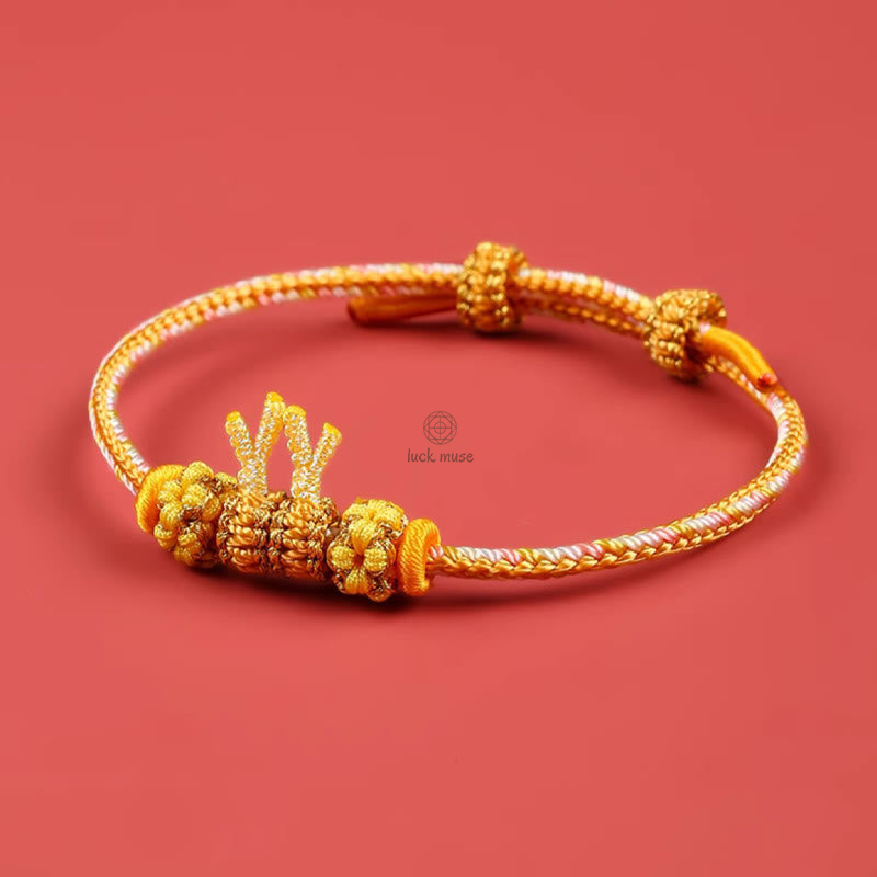 Braided Bracelet: Handmade Year of the Dragon Chinese Zodiac Luck Luck Muse - Image 4