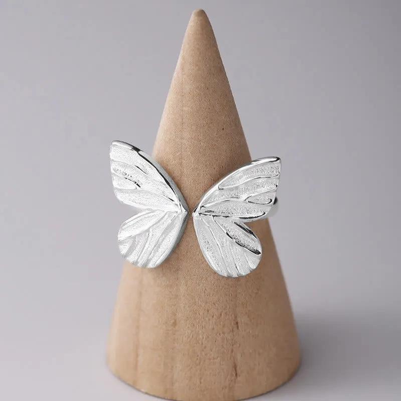 Luck Muse 925 Sterling Silver Butterfly Freedom Ring - Image 7