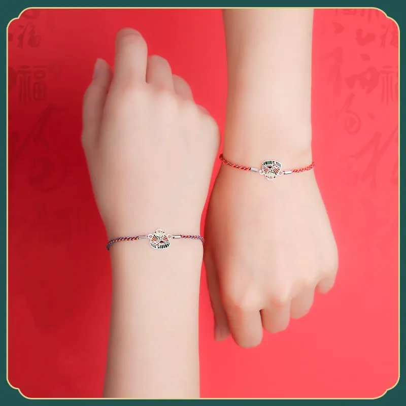 Luck Muse 925 Sterling Silver Multicolored Handcrafted Bracelet with Zongzi Pattern for Good Luck - Image 12