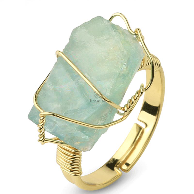 Luck Muse Shop Amethyst Gemstone Adjustable Ring - Image 6