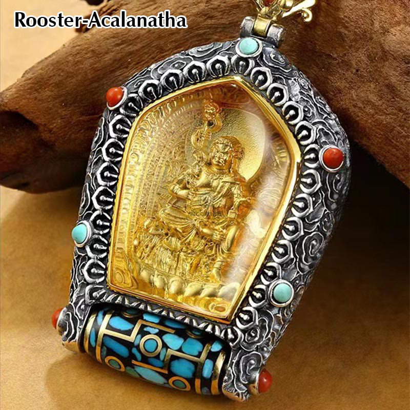 Chinese Zodiac Natal Buddha Thangka Prosperity Rotatable Dzi Bead Necklace Pendant from Luck Muse Shop - Image 12