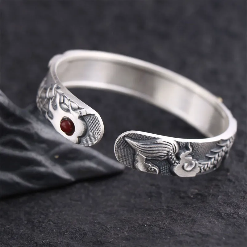 Luck Muse 999 Sterling Silver Dragon Protection Bracelet - Image 4