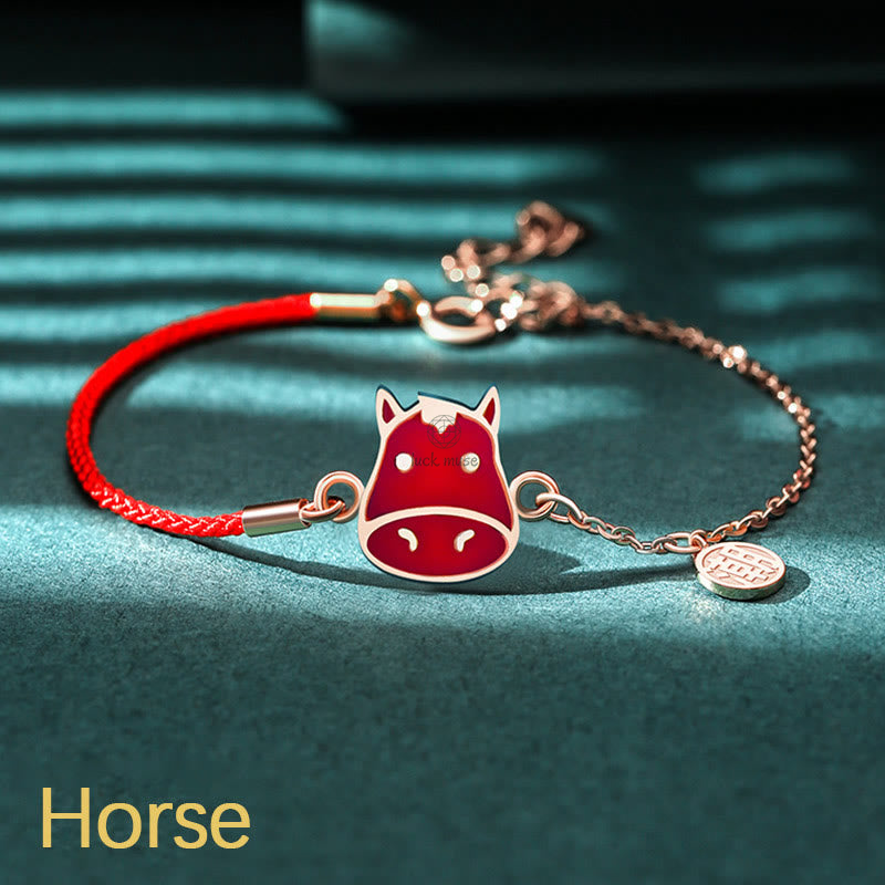 Luck Muse 925 Sterling Silver Color-Changing Chinese Zodiac Lucky Protection Red String Bracelet - Image 21