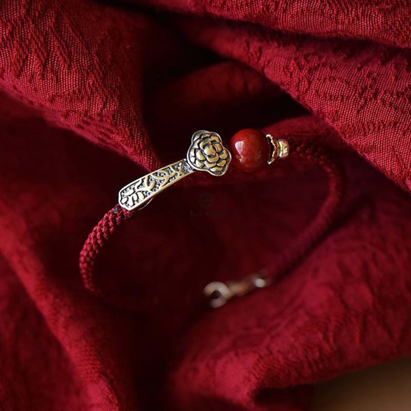 Luck Muse 925 Sterling Silver and Cinnabar Blessing Bracelet - Image 3