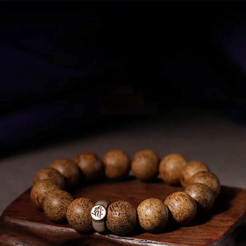Chinese Zodiac Natal Buddha Agarwood Silver Bracelet for Peace and Calm - Image 15
