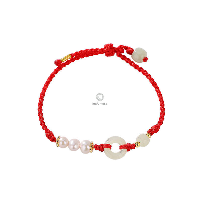 Golden Hetian Jade Luck Muse Luck Bracelet with 925 Sterling Silver Plating - Image 6