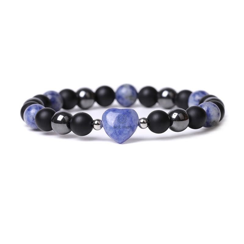 Black Onyx Tiger Eye Crystal Love Heart Protection Bracelet - Image 22
