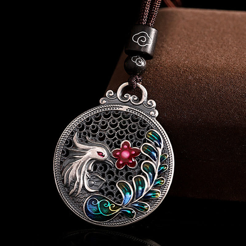 Luck Muse 990 Sterling Silver Phoenix Luck Protection Pendant Necklace - Image 6