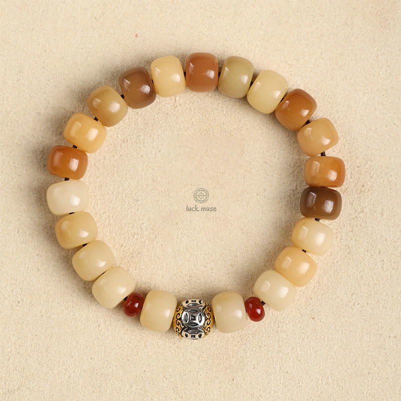 Bodhi Seed Om Mani Padme Hum Wisdom Bracelet with Buddhist Citipati Design - Image 9