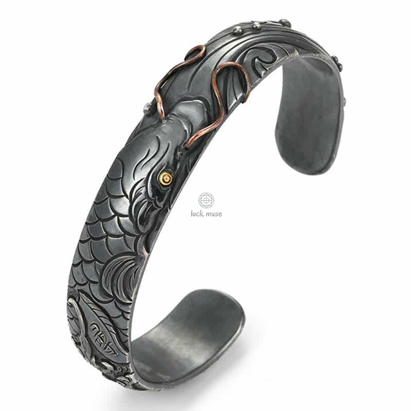 Koi Fish Luck Wealth Success Bracelet - 999 Sterling Silver & 990 Gold - Image 8