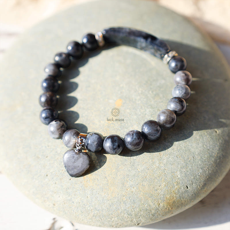 Natural Quartz Love Heart Healing Beads Bracelet - Luck Muse Shop - Image 27