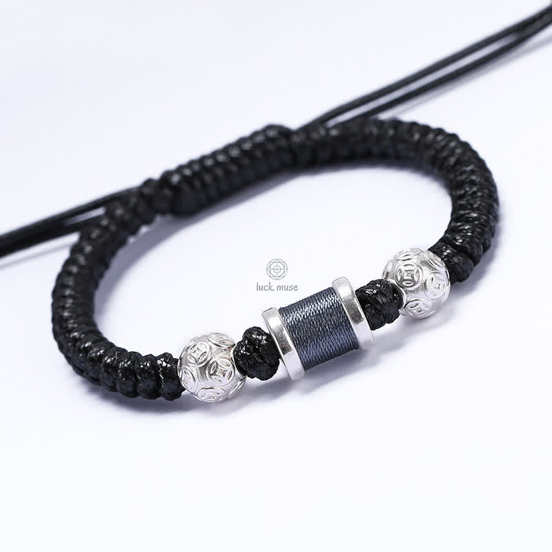 Copper Coin Bead Balance Braided Bracelet - Image 8