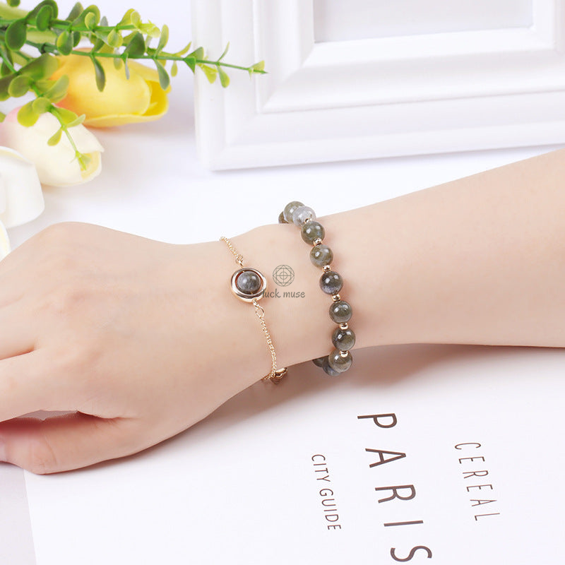 Sun Stone and Strawberry Quartz Crystal Bracelet for Positivity - Image 27