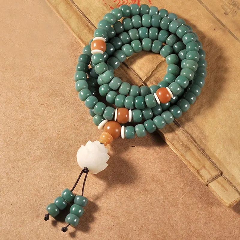 Luck Muse Lotus Cyan Jade Success Bracelet - Image 2
